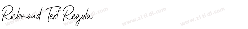 Richmond Text Regula字体转换